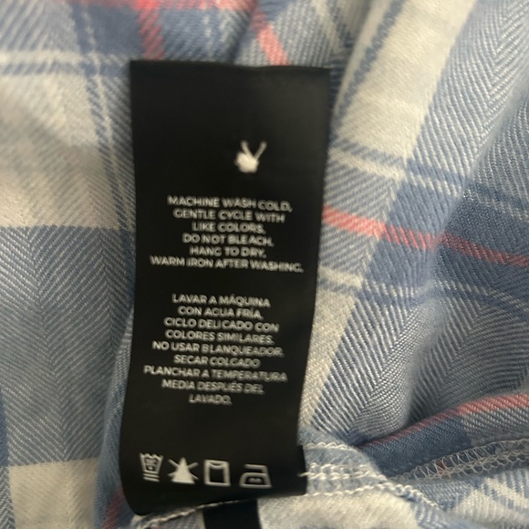 Well Worn Light Blue and White Plaid Shirt - Picture 5 of 5